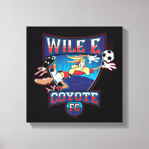 WILE E. COYOTE™ Fußballverein-Emblem Leinwanddruck