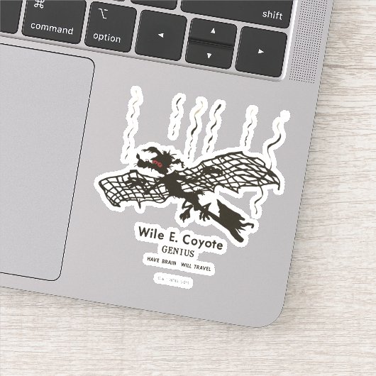 WILE E. COYOTE™ | Genius - Brain will reisen Aufkleber (Detail)