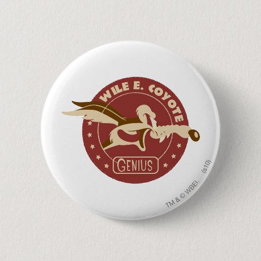 Wile E. Coyote Genius Button (Vorderseite)