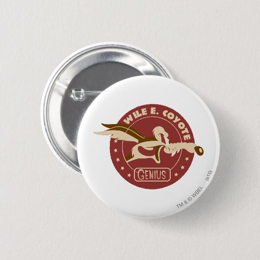 Wile E. Coyote Genius Button (Vorne & Hinten)
