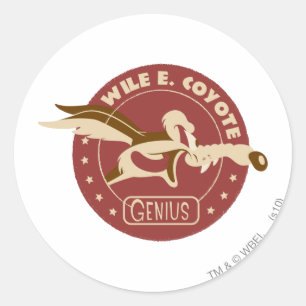 WILE E. COYOTE™ Genius Runder Aufkleber