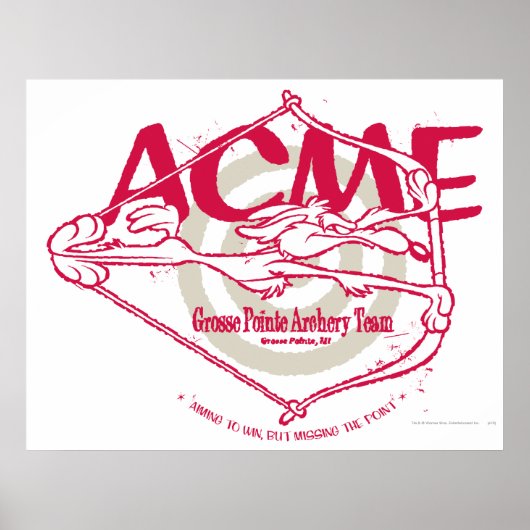 Wile E. Coyote Grosse Pointe Archery Team Poster (Vorne)
