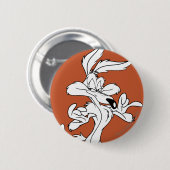 WILE E. COYOTE™ Looking erfreut Button (Vorne & Hinten)