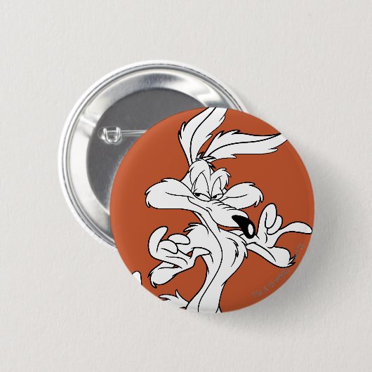 WILE E. COYOTE™ Looking erfreut Button (Vorne & Hinten)