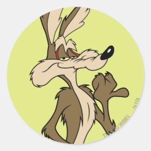 WILE E. COYOTE™ Looking Proud Runder Aufkleber