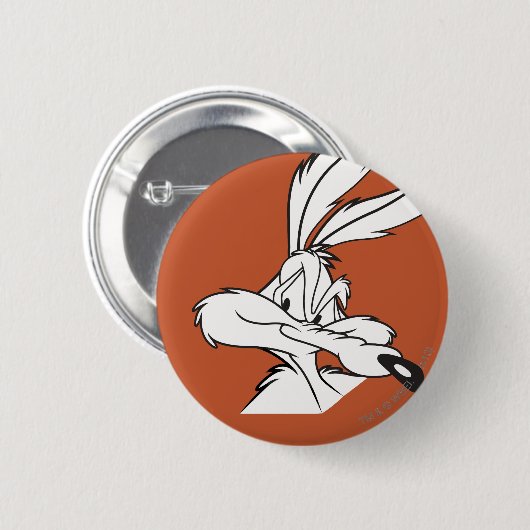 Wile E. Coyote Looking sneaky Button (Vorne & Hinten)