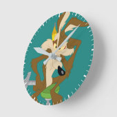 WILE E. COYOTE™ Planung Runde Wanduhr (Winkel)