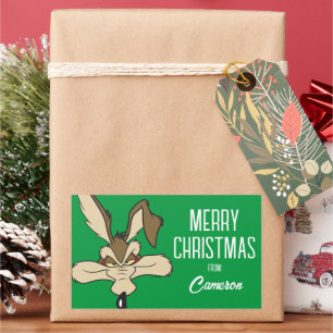 WILE E. COYOTE™ Pleased Head Shoot   Happy Holiday Rechteckiger Aufkleber