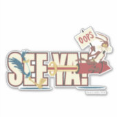 WILE E. COYOTE™ Rocketing Past ROAD RUNNER™ Aufkleber (Vorderseite)