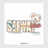 WILE E. COYOTE™ Rocketing Past ROAD RUNNER™ Aufkleber (Blatt)