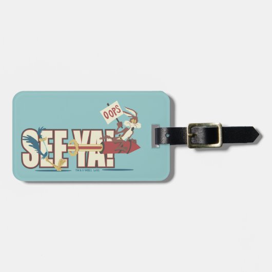 WILE E. COYOTE™ Rocketing Past ROAD RUNNER™ Gepäckanhänger (Vorderseite horizontal)