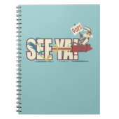 WILE E. COYOTE™ Rocketing Past ROAD RUNNER™ Notizblock (Vorderseite)