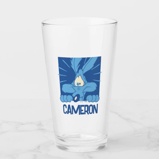WILE E. COYOTE™ Schockierter Gesichtsausdruck Glas (Vorderseite)