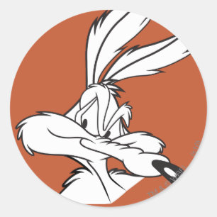 WILE E. COYOTE™ Sneaky aussehen Runder Aufkleber