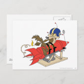 Wile E. Coyote startet Red Rocket Postkarte (Vorne/Hinten)