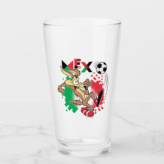 WILE E. COYOTE™ Team Mexico Fußball-Grafik Glas (Vorderseite)