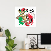 WILE E. COYOTE™ Team Mexico Fußball-Grafik Poster (Heimbüro)