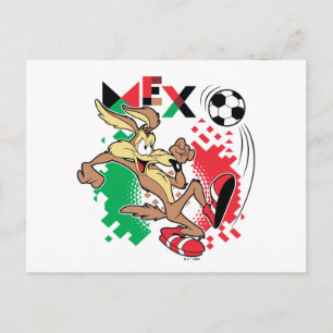 WILE E. COYOTE™ Team Mexico Fußball-Grafik Postkarte