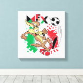 WILE E. COYOTE™ Team Mexico Soccer Graphic Leinwanddruck (Insitu (Holzboden))