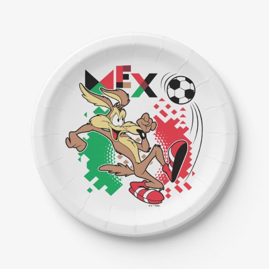 WILE E. COYOTE™ Team Mexico Soccer Graphic Pappteller (Vorderseite)