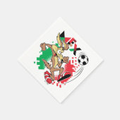 WILE E. COYOTE™ Team Mexico Soccer Graphic Serviette (Ecke)