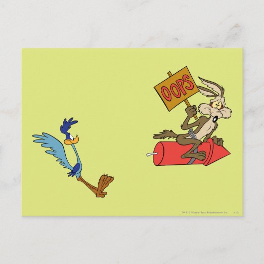 WILE E. COYOTE™ UND ROAD RUNNER™ ACME Rocket Postkarte (Vorderseite)