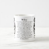 Wiley, der Ursprung und Bedeutung auf einer Tasse (Mittel)