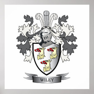 Wiley Family Crest Coat of Arms Poster
