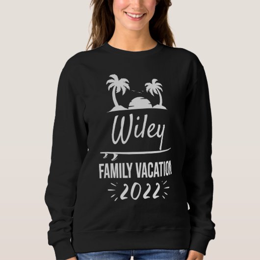 Wiley Family Vacation Tropical Group Trip Beach Sweatshirt (Vorderseite)