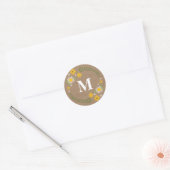 Wilflower Monogram Brown Paper Inspiriert Sticker (Umschlag)