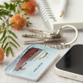 Wilfred Sykes 50 Jahre rechteckige Acrylschlüsselk Schlüsselanhänger (Vorderseite rechts)