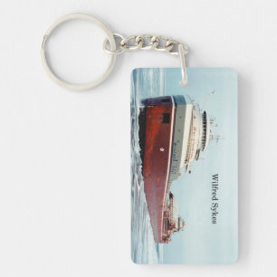 Wilfred Sykes 50 Jahre rechteckige Acrylschlüsselk Schlüsselanhänger