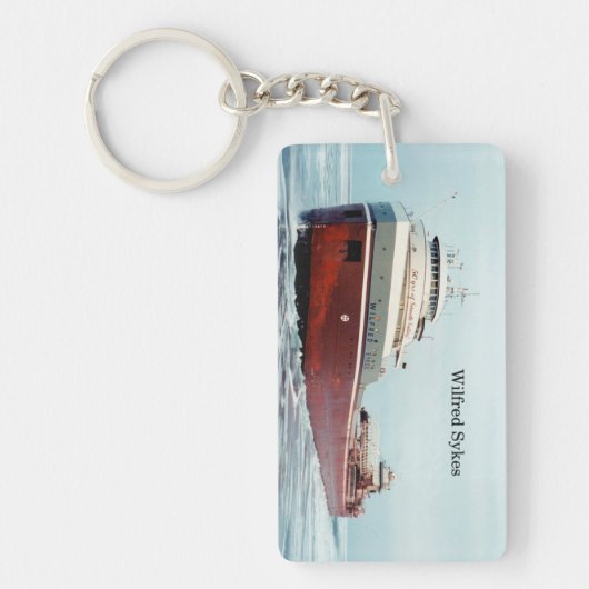 Wilfred Sykes 50 Jahre rechteckige Acrylschlüsselk Schlüsselanhänger (Vorderseite)