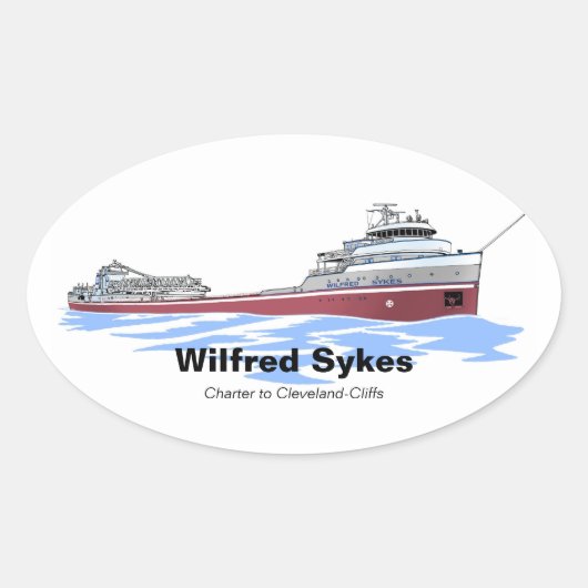 Wilfred Sykes Cleveland Cliffs Ovaler Aufkleber (Vorderseite)