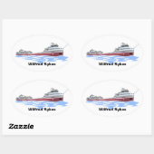 Wilfred Sykes selbstentlader Inland Ovaler Aufkleber (Blatt)