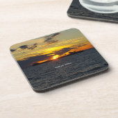 Wilfred Sykes Sonnenuntergang 6 harte Kunststoff-U Untersetzer (Linke Seite)