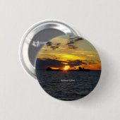 Wilfred Sykes Sonnenuntergang Button (Vorne & Hinten)
