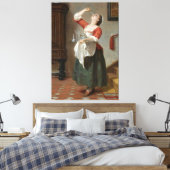 Wilhelm Amber - The Maid (1862) Leinwanddruck (Insitu (Schlafzimmer))