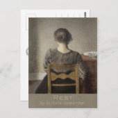 Wilhelm Hammershøi Erholung CC0692 Postkarte (Vorne/Hinten)