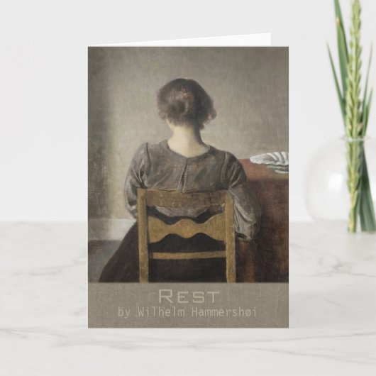 Wilhelm Hammershøi Erholung CC0693 Grußkarte Karte (Vorderseite)