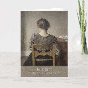 Wilhelm Hammershøi Erholung CC0693 Grußkarte Karte