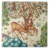 Wilhelm Morris Dez von Bach-Tapestry Beige Fliese (Vorderseite)