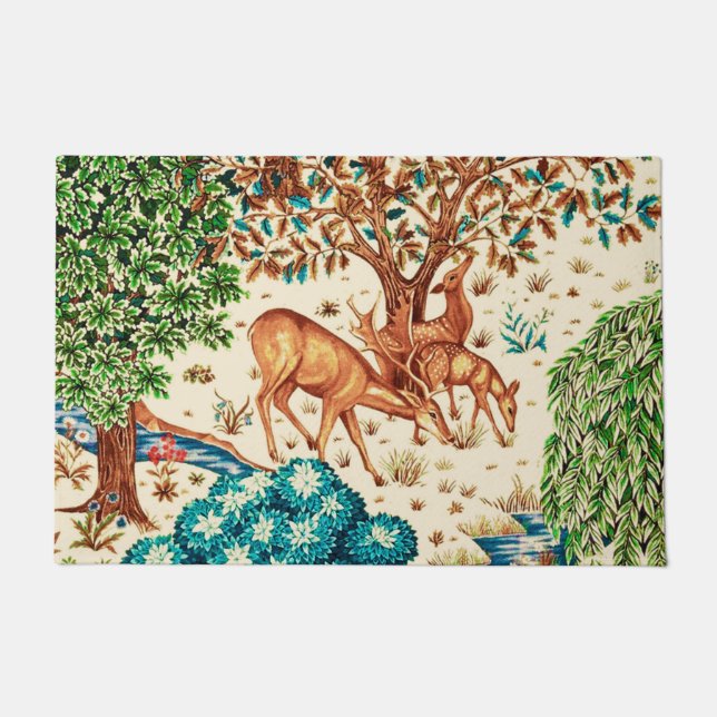 Wilhelm Morris Dez von Bach-Tapestry Beige Fußmatte (Vorderseite)
