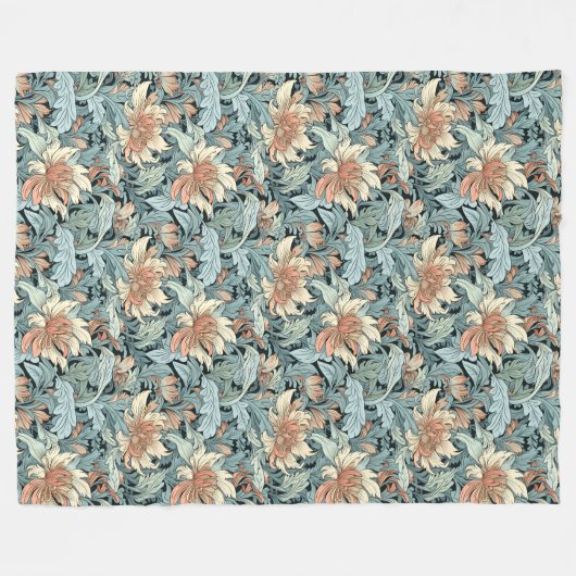 Wilhelm Morris Inspiriert Fleecedecke (Vorderseite (Horizontal))