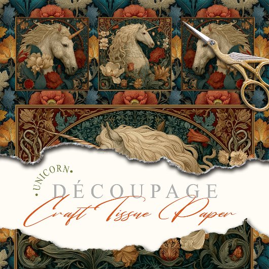 Wilhelm Morris Stil, Mittelalter Seidenpapier