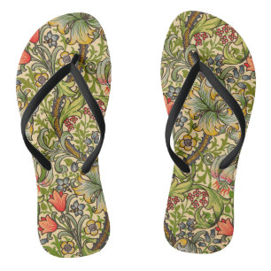 Wilhelm Morris Vintages Blumendesign Badesandalen