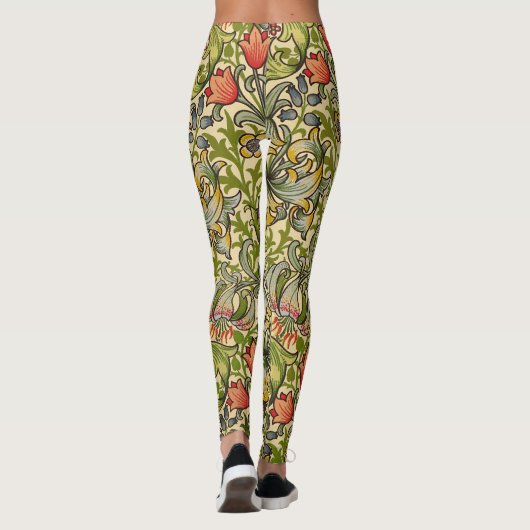 Wilhelm Morris Vintages Blumendesign Leggings (Rückseite)