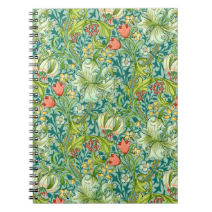 Wilhelm Morris Vintages Blumendesign Notizblock