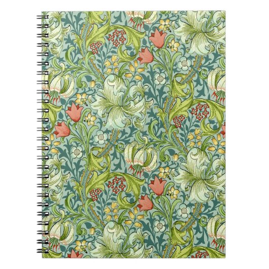 Wilhelm Morris Vintages Blumendesign Notizblock (Vorderseite)