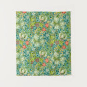 Wilhelm Morris Vintages Blumendesign Wandteppich (Vorderseite)